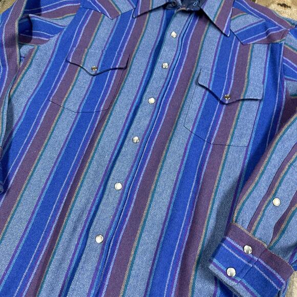 Vintage Pendleton High Grade Western Wear Wool Pearl Snap Shirt Men Large - Picture 13 of 14